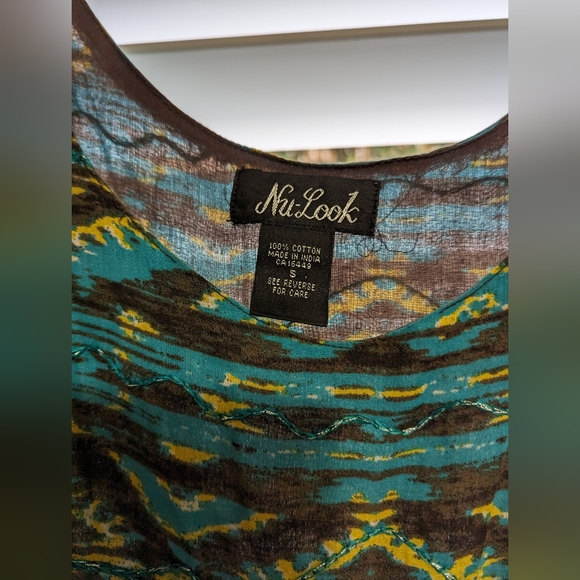 - Nu Look sleeveless Maxi tiered cotton Dress with a flare . sundress - Picture 2 of 7